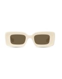 Anagram White Rectangular Sunglasses