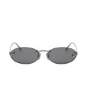 Fendi First Crystal Silver Oval Sunglasses