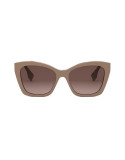 Lettering Brown Square Sunglasses