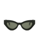 FF Diamonds Green Cat Eye Sunglasses