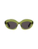 Curvy Green Cat Eye Sunglasses