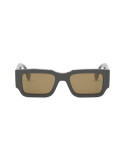 Fendi Diagonal Grey Rectangular Sunglasses