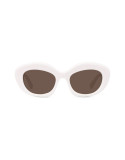 Curvy White Cat Eye Sunglasses
