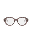 CELINE 3 Dots HD Brown Round Eyeglasses