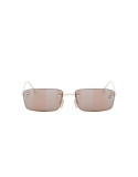 Fendi First Crystal Gold Rectangular Sunglasses
