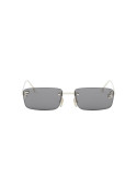 Fendi First Crystal Gold Rectangular Sunglasses