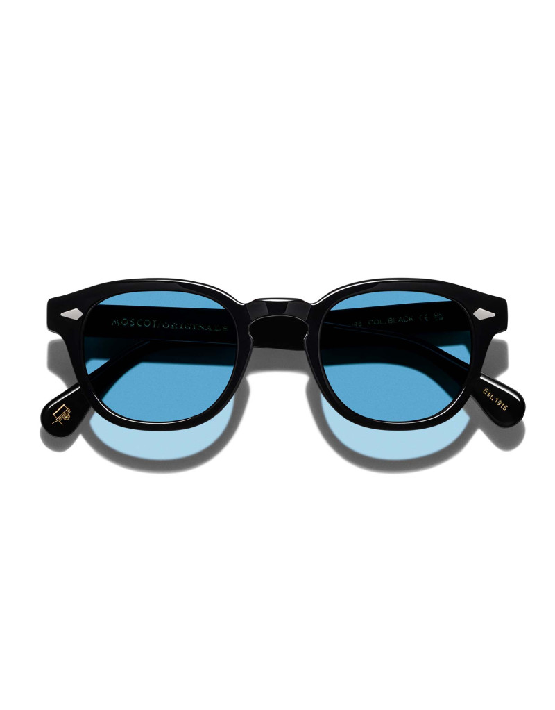 OCCHIALI DA SOLE MOSCOT LEMTOSH BASE 2 BLACK CELEBRITY BLUE TINT CALIBRO 49