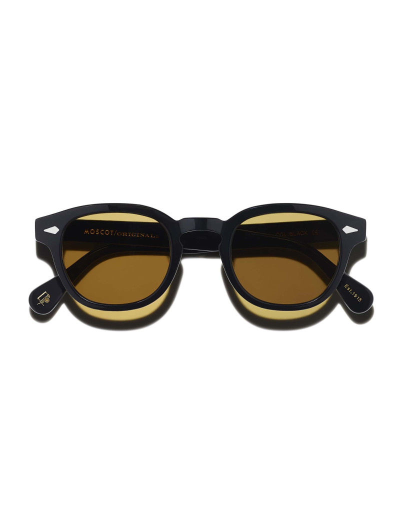 OCCHIALI DA SOLE MOSCOT LEMTOSH BASE 2 BLACK AMBER TINT CALIBRO 49