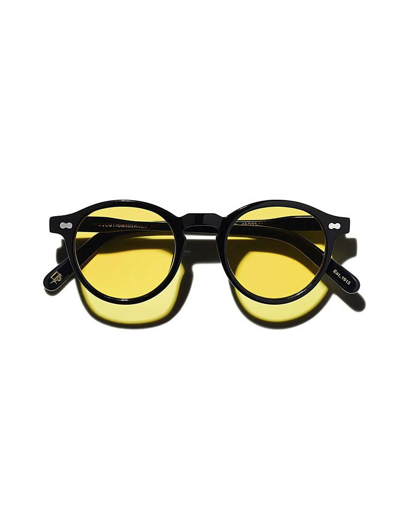 Occhiali da Sole Moscot Miltzen Round Black Lente Gialla - Ottica Ricci shop
