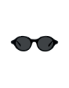 Slim Black Round Sunglasses