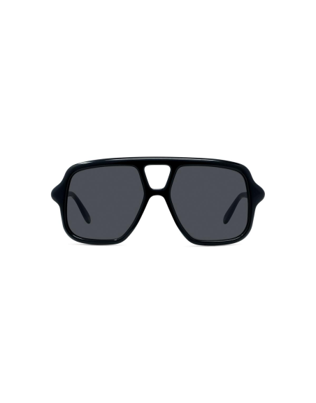 Slim Black Rectangular Sunglasses
