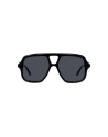 Slim Black Rectangular Sunglasses