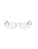 Fendi First Crystal Gold Geometric Eyeglasses