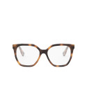 Lettering Havana Geometric Eyeglasses