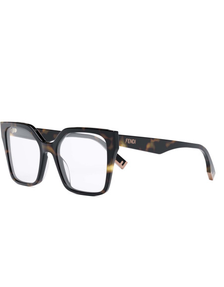 Fendi Way Havana Square Eyeglasses