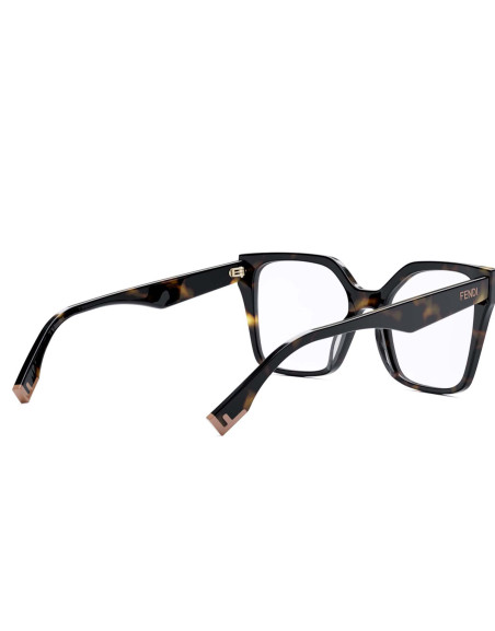 Fendi Way Havana Square Eyeglasses