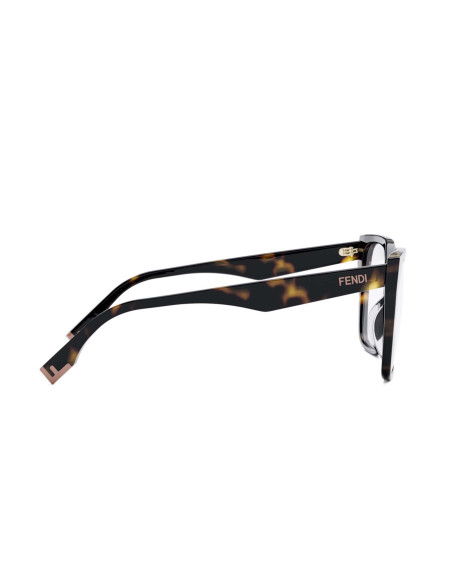 Fendi Way Havana Square Eyeglasses