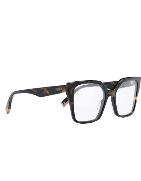 Fendi Way Havana Square Eyeglasses