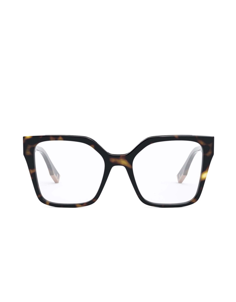 Fendi Way Havana Square Eyeglasses