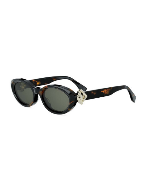 Occhiali sole FF Diamonds Havana Oval Sunglasses online da Ottica Ricci