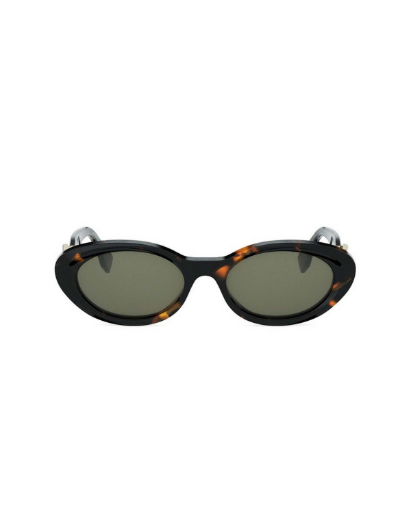 Occhiali sole FF Diamonds Havana Oval Sunglasses online da Ottica Ricci