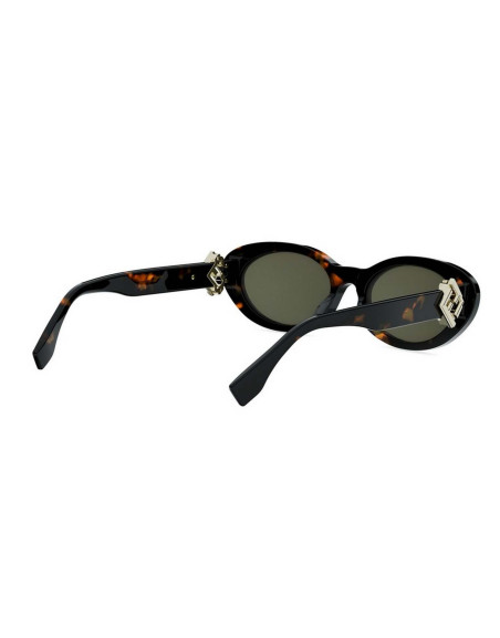 Occhiali sole FF Diamonds Havana Oval Sunglasses online da Ottica Ricci