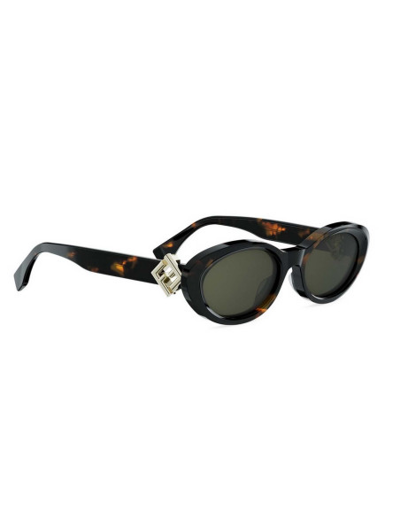 Occhiali sole FF Diamonds Havana Oval Sunglasses online da Ottica Ricci