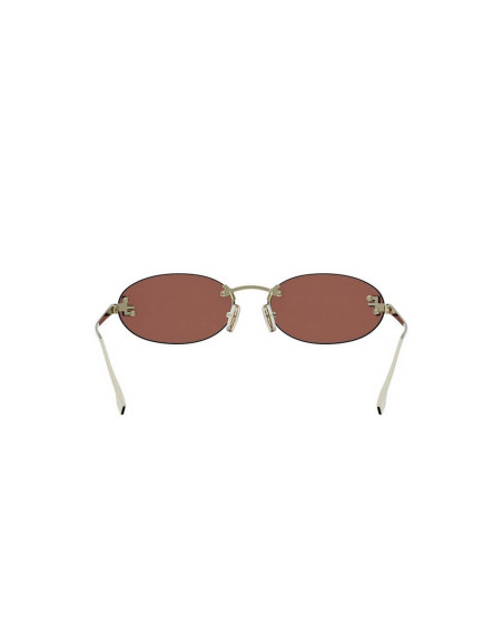 Occhiali Fendi First Crystal Gold Oval Sunglasses online da Ottica Ricci