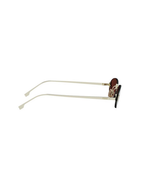 Occhiali Fendi First Crystal Gold Oval Sunglasses online da Ottica Ricci