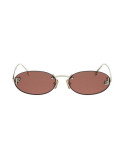 Fendi First Crystal Gold Oval Sunglasses