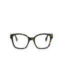 Fendi FF Diamonds Havana Square Eyeglasses
