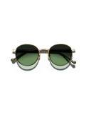 Moscot ZEV SUN dark green gold fade 49
