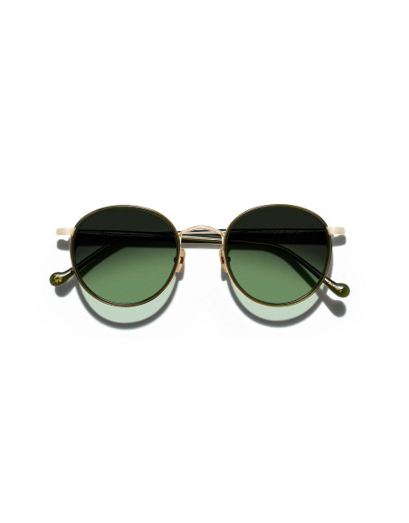 Occhiali sole Moscot ZEV SUN dark green gold fade online da Ottica Ricci