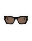 Fendi Roma Havana Rectangular Sunglasses