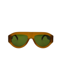Palm Angels ROGERS SUNGLASSES whiskey green