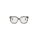 Fendi Lettering Havana Geometric Eyeglasses
