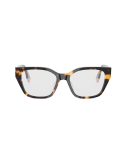 Fendi Way Havana Geometric Eyeglasses