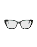 Fendi Way Havana Geometric Eyeglasses