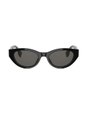 Fendi Lettering Black Oval Sunglasses