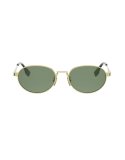 Fendi Sky Gold Oval Sunglasses