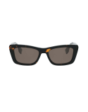 Fendi Lettering Havana Geometric Sunglasses