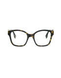 Fendi FF Diamonds Havana Square Eyeglasses