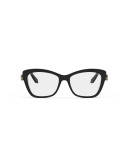 Serpenti Forever Black Geometric Eyeglasses