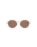 Metal Gold Round Sunglasses