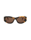 Triomphe Havana Geometric Sunglasses