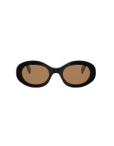 Triomphe Black Oval Sunglasses