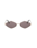 Metal Triomphe Gold Geometric Sunglasses
