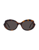 Slim Havana Geometric Sunglasses