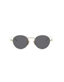 Metal Gold Round Sunglasses