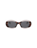 Triomphe Havana Oval Sunglasses
